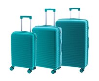 Cestovní kufry set 3ks John Travel Arcadia S,M,L tyrkysová, Polypropylen