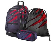 BAAGL Školní set Core Láva šedá, Textil