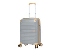 Cestovní kufr Snowball CORNERS 4W S šedá, Polypropylen