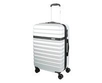 Cestovní kufr Bugatti Corium  M stříbrná, ABS