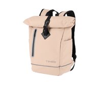 Batoh Travelite Basics Rollup růžová, Textil