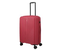 Cestovní kufr Travelite Air stripe 4W M červená, Polypropylen