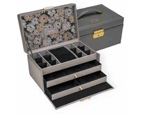 Šperkovnice Sacher Emma Fleur Venice šedá, Kůže