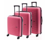 Cestovní kufry set 3ks Gladiator FLOW S,M,L růžová, Polypropylen