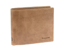Pánská peněženka Bugatti Volo classic tabáková, Kůže