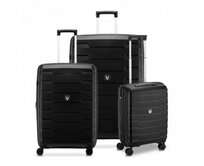 Cestovní kufry set 3ks Roncato Skyline 2.0 S,M,L černá, Polypropylen