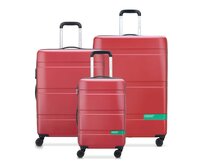 United Colors of Benetton Cestovní kufry set 3ks Benetton NOW by Delsey S,M,L červená, ABS / Polykarbonát
