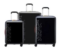 United Colors of Benetton Cestovní kufry set 3ks Benetton United by Delsey S,M,L černá, ABS / Polykarbonát