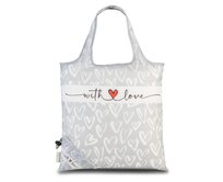 Fabrizio Skládací dámská taška Punta With love šedá, Textil