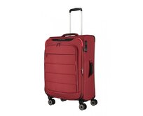 Cestovní kufr Travelite Skaii 4w M červená, Textil