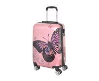 Cestovní kufr Madisson 4W FLY S růžová, ABS / Polykarbonát