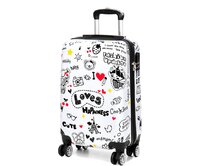 Cestovní kufr MADISSON 4W ABS S bílá, ABS / Polykarbonát