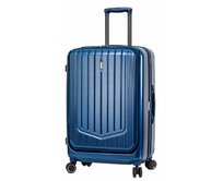 Cestovní kufr Snowball 4W M modrá, Polykarbonát