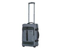 Cestovní kufr-batoh Snowball na kolečkách S šedá, Textil