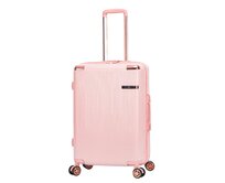 Cestovní kufr Snowball Shine 4W M růžová, Polykarbonát