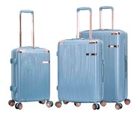 Cestovní kufry set 3ks Snowball Shine 4W S,M,L modrá, Polykarbonát