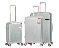 Cestovní kufry set 3ks Snowball Shine 4W S,M,L šedá, Polykarbonát