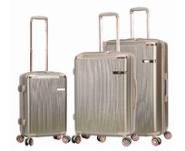 Cestovní kufry set 3ks Snowball Shine 4W S,M,L šampaňská, Polykarbonát