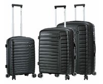 Cestovní kufry set 3ks Madisson Linea EXP S,M,L černá, Polypropylen