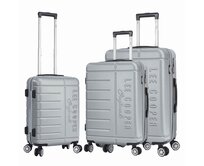 Cestovní kufry set 3ks Lee Cooper Brighton S,M,L stříbrná, ABS