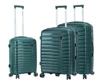 Cestovní kufry set 3ks Madisson Linea EXP S,M,L zelená, Polypropylen