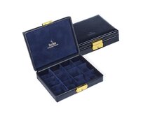 Kazeta na šperky Sacher acuro modrá, Kůže