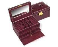 Šperkovnice Sacher Elly Bordeaux vínová, Kůže