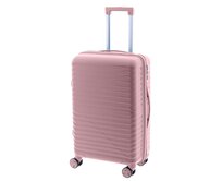 Cestovní kufr John Travel Arcadia 4W M růžová, Polypropylen