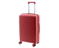 Cestovní kufr John Travel Arcadia 4W M červená, Polypropylen