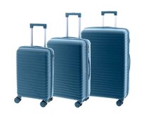 Cestovní kufry set 3ks John Travel Arcadia S,M,L modrá, Polypropylen