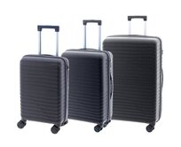 Cestovní kufry set 3ks John Travel Arcadia S,M,L šedá, Polypropylen