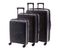Cestovní kufry set 3ks Gladiator FLOW S,M,L černá, Polypropylen