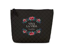 Kosmetická taška Frida Kahlo L černá, Textil