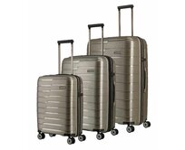 Cestovní kufry set 3ks Travelite AIR BASE S,M,L šampaňská, Polypropylen