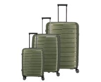Cestovní kufry set 3ks Travelite AIR BASE S,M,L zelená, Polypropylen