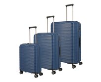 Cestovní kufry set 3ks Travelite Mooby S,M,L modrá, Polypropylen