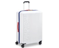 United Colors of Benetton Cestovní kufr Benetton United X Delsey 4w L bílá, ABS / Polykarbonát