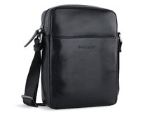 Taška přes rameno Bugatti Romano S černá, Kůže