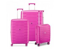 Cestovní kufry set 3ks Roncato Skyline 2.0 S,M,L růžová, Polypropylen