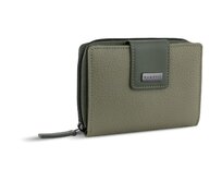 Dámská peněženka Bugatti Sina zip S zelená, Kůže