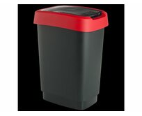 Odpadkový koš swing 10 l TWIST Barva: černá/červená černá/červená