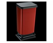 Pedálový odpadkový koš 40 l PASO Barva: černý/ IML červená černá/ stříbrná IML