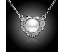 Perlový náhrdelník Pearl Heart White Pearl