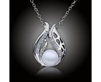 Náhrdelník Lastura s perlou White Pearl