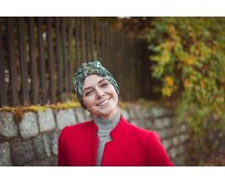 Ebbie Bavlněný turban - SMARAGDOVÉ LISTY Velikost: 54 54