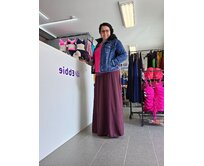 Ebbie Sukně dlouhá mačkaná viskóza - TMAVĚ VÍNOVÁ Velikost: XS/S XS/S