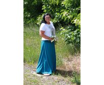 Ebbie Sukně dlouhá mačkaná viskóza - PETROLEJOVÁ Velikost: M/L M/L