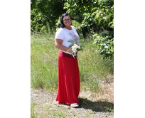 Ebbie Sukně dlouhá mačkaná viskóza - TMAVĚ ČERVENÁ Velikost: XL/XXL XL/XXL