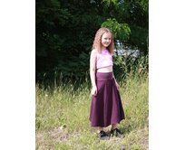 Ebbie Dětská sukně dlouhá mačkaná viskóza - TMAVĚ VÍNOVÁ Velikost: 6 - 8 let 6 - 8 let