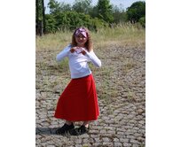 Ebbie Dětská sukně dlouhá mačkaná viskóza - TMAVĚ ČERVENÁ Velikost: 6 - 8 let 6 - 8 let